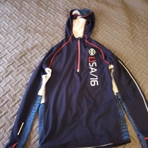 Navy blue polo sport hoodie